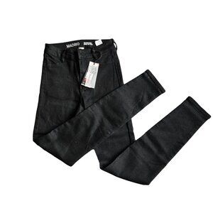 NWT MANDEE DENIM High Rise Super Stretch Black Skinny Jeans 1